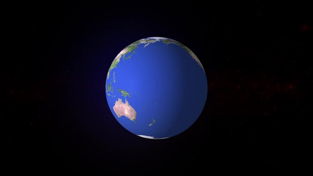 Realistic Earth rotating, Animated globe planet earth rotating on black background for motion graphics. Animation of planet Earth. Flat design, 4k