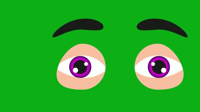 eyes shocked purple wide awake surprise startle premium stock asset element for professional video creators. this specialized graphic layer is optimized perfectly for overlay