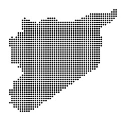 Fototapeta premium syria dotted map. dotted pattern vector map of Syria for geographical layouts and infographics