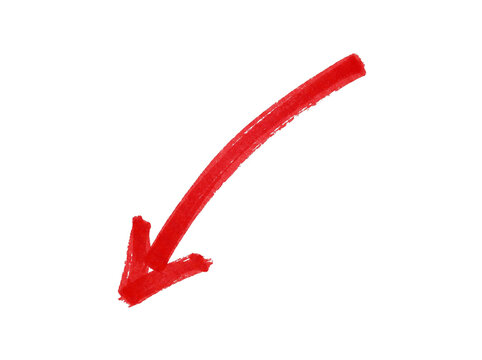 Hand drawn red arrow icon. Vector up arrows. Mark point icon design collection for business and education design element.  
