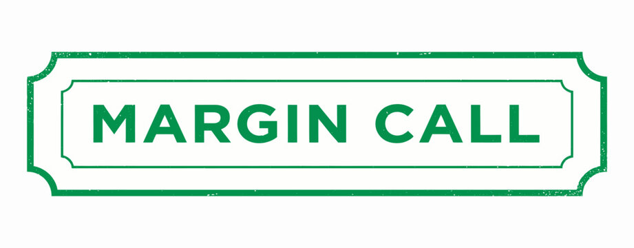 Green grungy margin call text box with decorative border lines