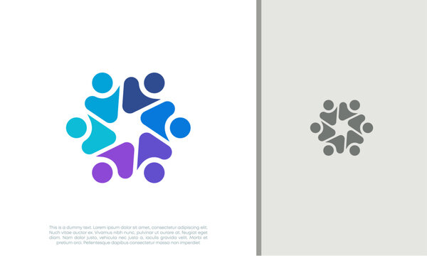Global Community Logo Icon Elements Template. Community human Logo template vector. Community health care. Abstract Community logo. Human Resources Consulting Company.