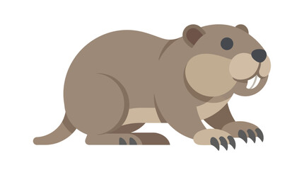 Fototapeta premium Cartoon marmot animal character design.