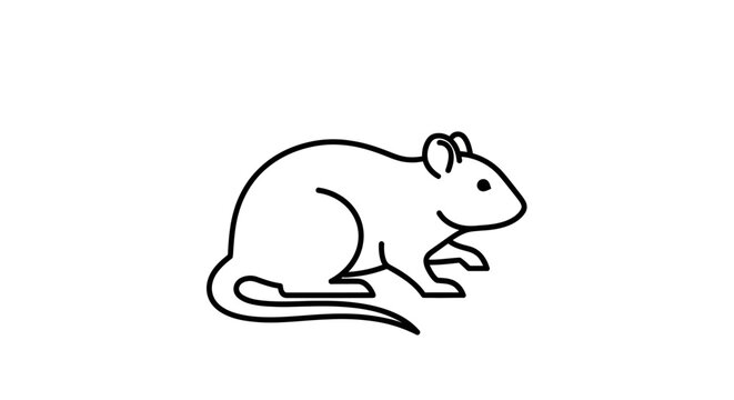 A simple line drawing of mouse.