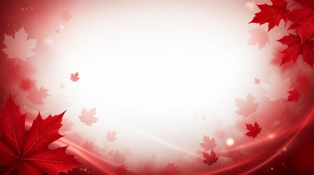 Maple Red Leaf Backdrop for Patriotic and Festive Design Templates