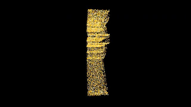 Premium animation of luxury gold particles forming an Indian Rupee symbol. Elegant overlay footage for Indian finance, wealth, and success concepts.
