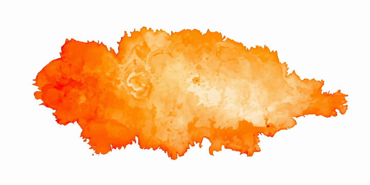Abstract orange grunge background with autumn leaves watercolor texture vintage map paper illustration design frame border