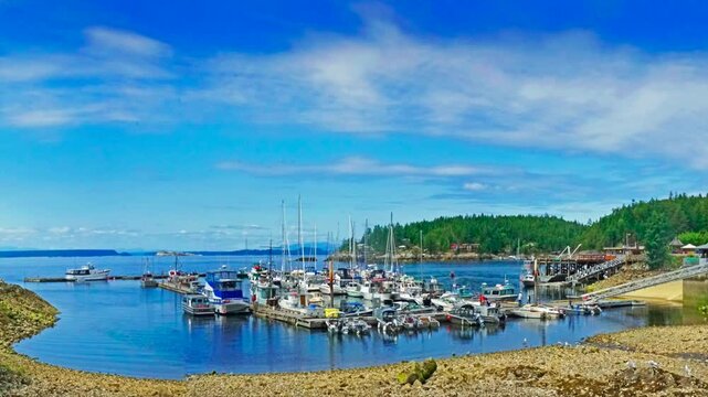 The town of Lund at the start of Highway 101 , British Columbia, Canada 