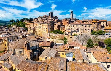 Naklejka premium Aerial view of Montepulciano,Tuscany, Italy