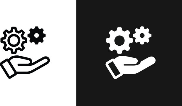 Safe operation icon vector illustration with black and white design for workplace safety compliance.