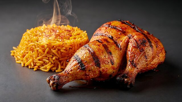 Golden brown roasted turkey with herb stuffing slices.