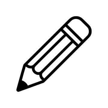 Pencil writing icon featuring a clean pencil drawing a writing line. Modern vector design ideal for education, note taking, content creation, editing, productivity, and documentation projects.