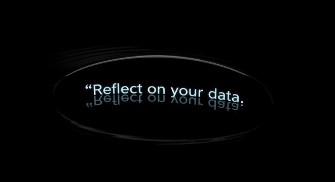 Obsidian-like Surface Reflecting Data Insights