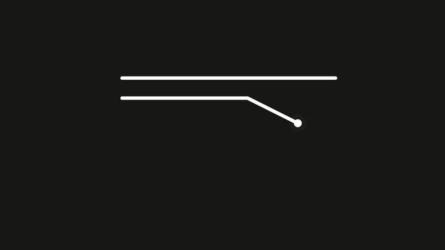 Minimalist White Callout Graphic for HUD UI on Black