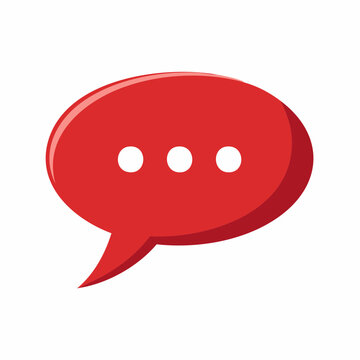 Red speech bubble with ellipsis