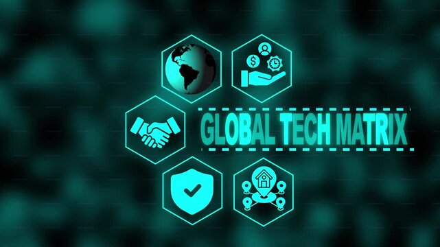 Global tech matrix digital interface with business and network connectivity