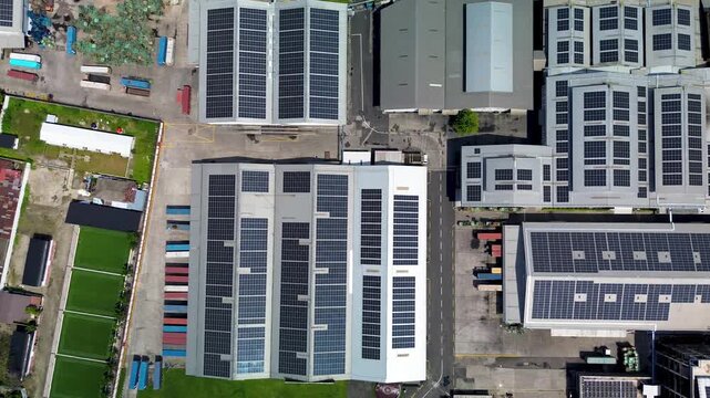 Industrial Manufacturing Complex Featuring Large Scale Rooftop Photovoltaic Systems