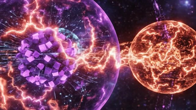 Energy Particles Emitting Light in Quantum Science Visualization