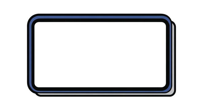 Black rectangle frame border outline.