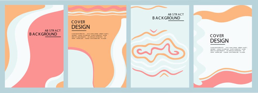 Contemporary Artistic Cover Design Collection in Soft Color Palette
