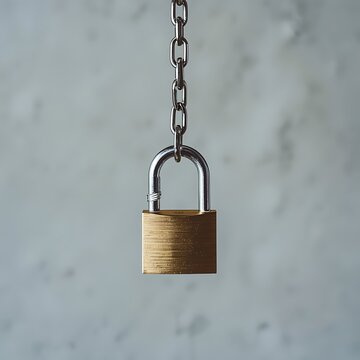 Open unlocked padlock on chain &mdash; security breach and access concept