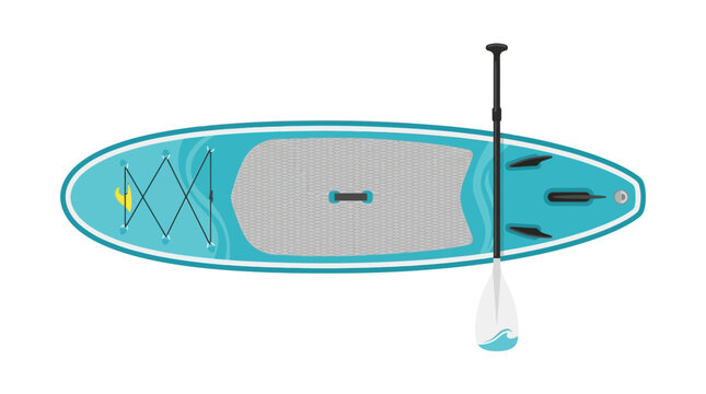 Stand Up Paddleboard, SUP Board, Paddle, Water Sports Equipment, Blue