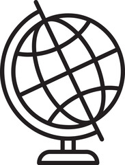 Obraz premium Premium Educational Globe Geography World Map Learning Vector Icon