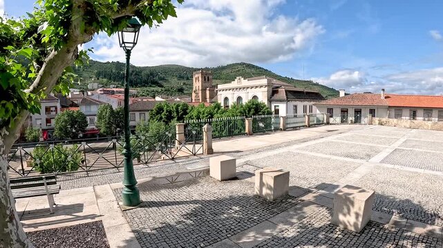 Castle Square in Torre de Moncorvo, Douro sub-region, northern region, Bragan&ccedil;a District, Portugal