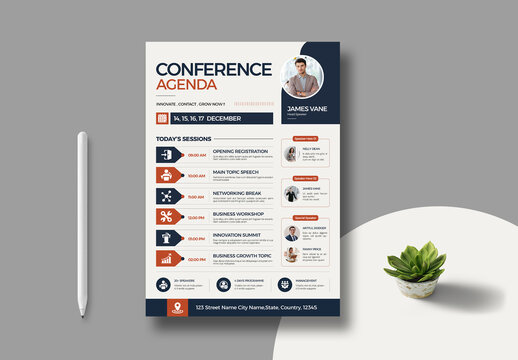 Conference Agenda Template Layout