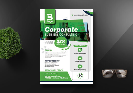 Creative Green Business Marketing Flyer Design