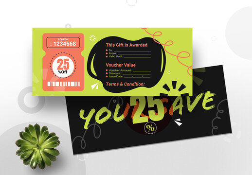 Elegant Monochrome Gift Voucher Layout