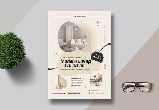 Minimal Furniture Promotion Flyer Layout