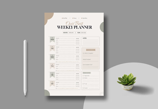 Weekly Planner Template Layout