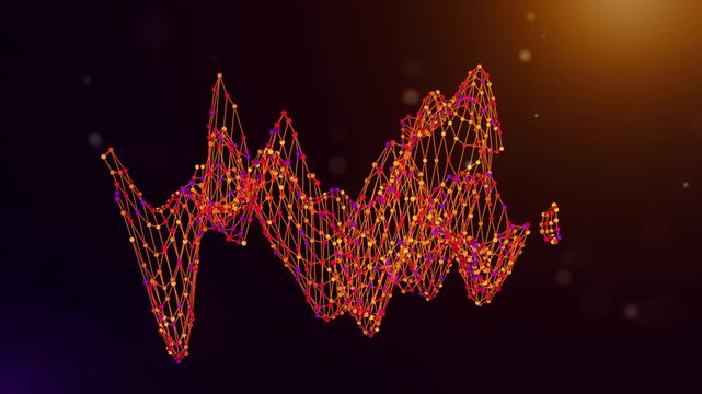 Dynamic China map reveal animation formed by connected neural network lines and colorful nodes over a purple and orange bokeh background, representing AI, data, and digital transformation.