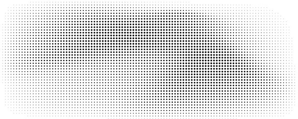 Dotted halftone gradient texture. Fading polka dot background. Repeated dots gradation pattern background. Black vanishing comic pop art overlay backdrop. Halftone raster effect wallpaper. Vector © LAILATUN