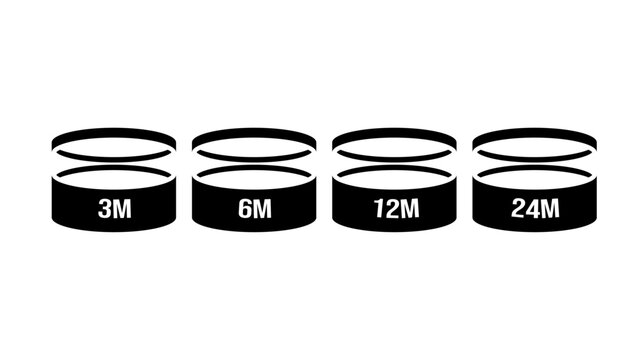 Period after opening, black isolated vector silhouette