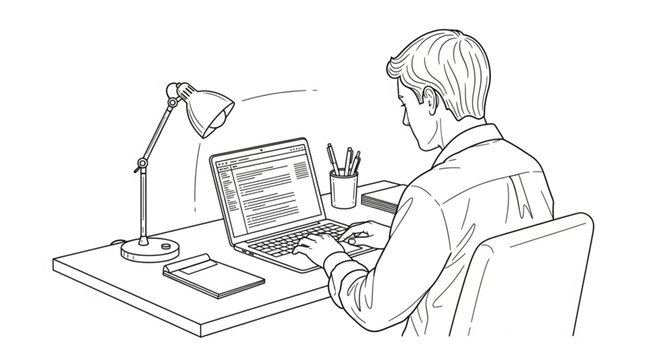 Man with laptop