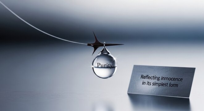 Minimalist Purity Drop Reflection in 195 Composition