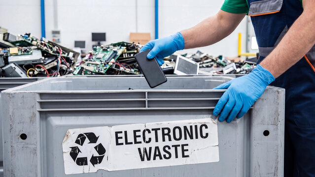 Electronic waste recycling and ewaste disposal for environmental sustainability responsible electronics management circular economy and green technology awareness