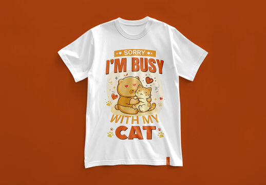 Funny Cat Lover Graphic Tee Design