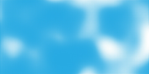 Naklejka premium Vintage pop art style blue dotted texture featuring smooth fading radial transitions as a creative illustration eps10