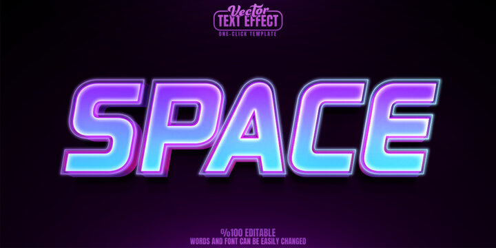 Alien editable text effect, customizable space and extraterrestrial 3d font style
