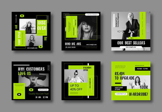 Fashion Sale Social Media Post Template Design