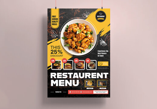 Food Menu Poster Template