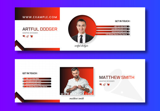 Modern Corporate Email Signature Layout