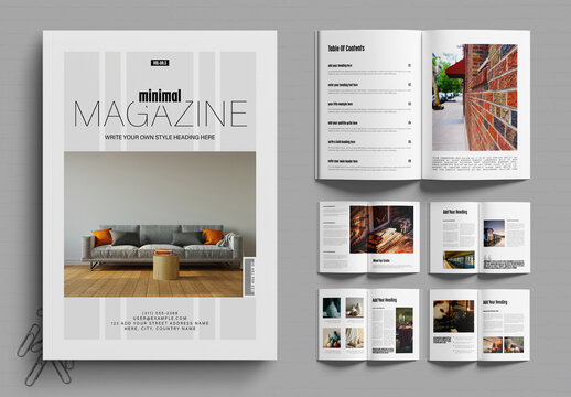Modern Minimal Lifestyle Magazine Template