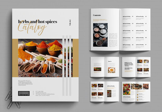 Premium Herbs and Hot Spices Product Catalog Template