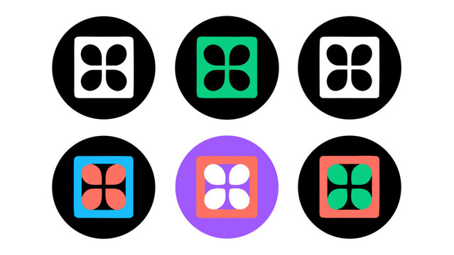 Modern figma design system icons with clean outline vector