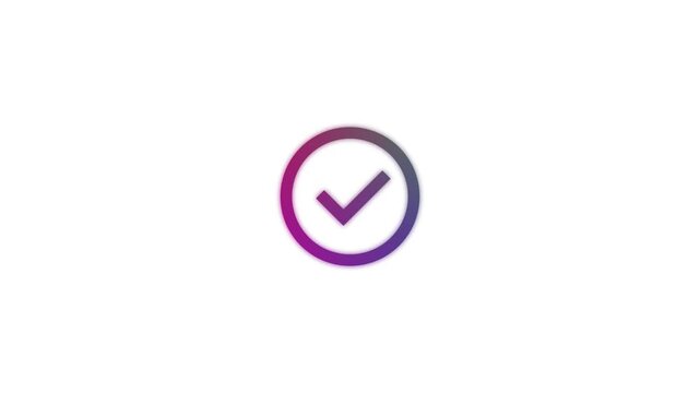 Simple and effective check mark animation. Clear 4k video