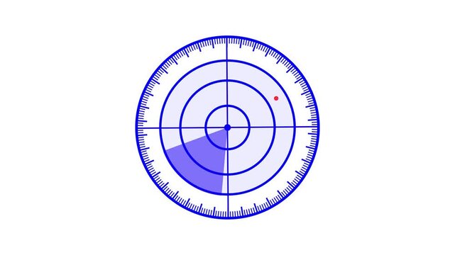 Radar point to detect enemy position Rader searching animation Rader Hud technology Location detection Military surveillance technology Abstract HUD element with and electronic circuit animation
